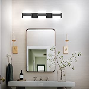 Temgin Applique da Bagno LED 3 Luce Lampada Specchio Bagno Luce per Trucco 18W