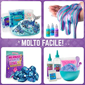 slime kit set uovo sirena mermaid fai da te bambina ragazza bambini regalo pasqualone bimba 5 6 7 8