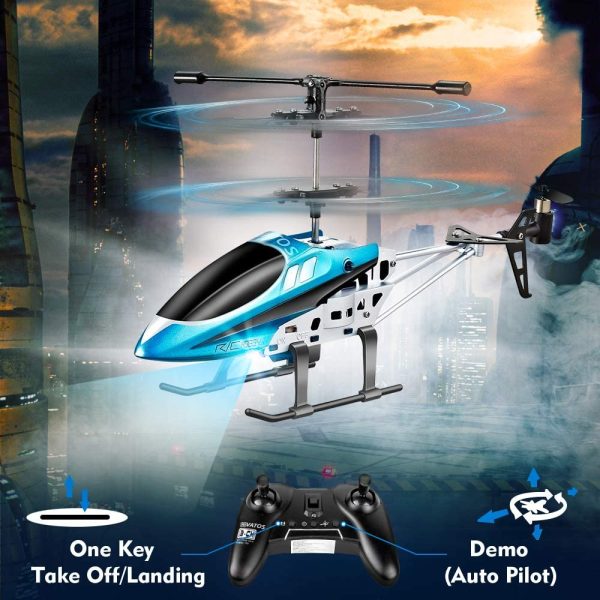 VATOS Elicottero telecomandato Elicottero RC Elicottero Indoor Outdoor Aereo Regalo Bambini YD-927 3 canali 2.4 GHz LED Luce giroscopio Funzione oscillante - immagine 4