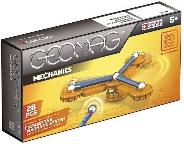 Geomag- Mechanics Gioco da Costruzione, Multicolore, 28 Pezzi, 719 - immagine 4