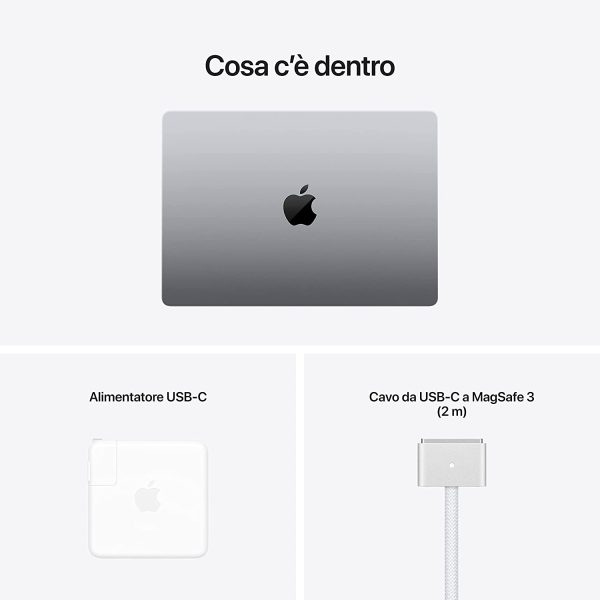 2021 Apple MacBook Pro (14", Chip Apple M1 Pro con CPU 10-core e GPU 16?core, 16GB RAM, 1TB SSD) - Grigio siderale - immagine 3