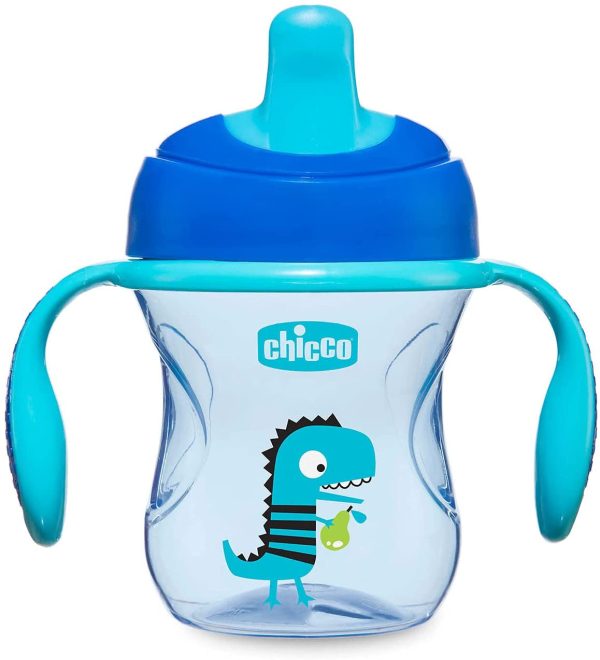 Chicco Training Cup Bicchiere Antigoccia Bambini 200 ml, Tazza 6+, Colori assortiti, 1 pezzo - immagine 2