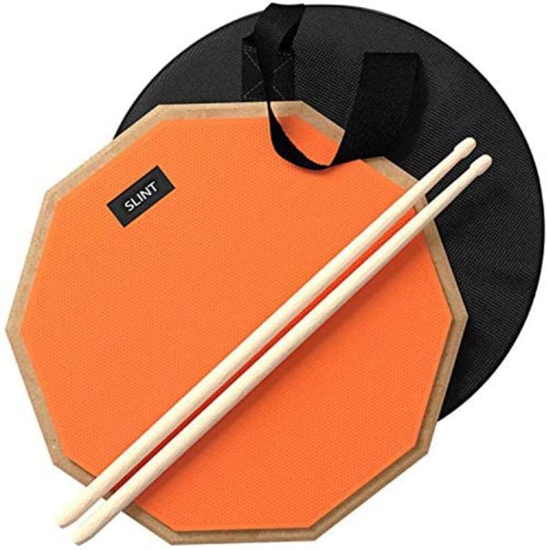 Slint Drum Pad con Bacchette Batteria - Pad Batteria a Doppia Superficie da 30cm - Pad Allenamento Batteria con Custodia per Rullante 10cm - Batteria Musicale Silenziatore - Pad Allenamento Batteria - immagine 2