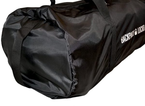 Backpack Locker - Sacca Zaino Per Aereo - Bosa Grande A Spalla - Lucchetto Gratis (Nero, 160 l - 400 g) - immagine 4