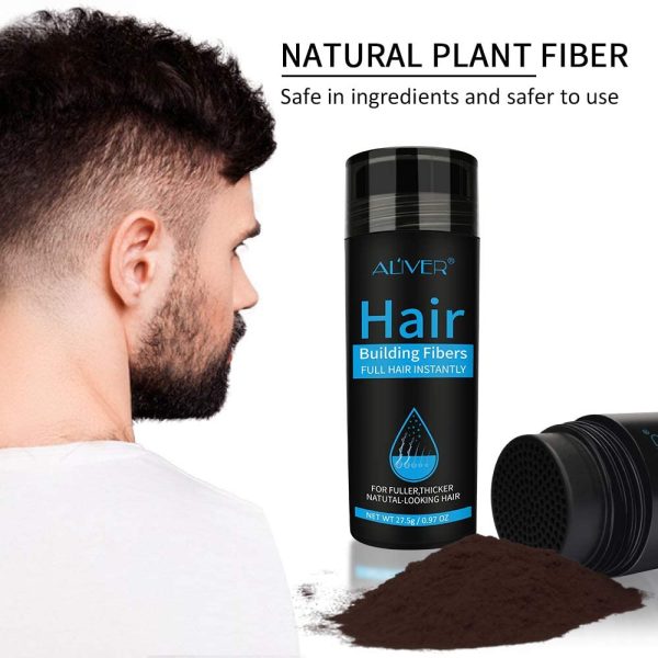 Fibre per la Costruzione dei Capelli Correttore per la Perdita dei Capelli Spray di Polvere per Capelli in Fibra di Qualit?? Professionale per Diradamento Per donne e uomini (Marrone chiaro)