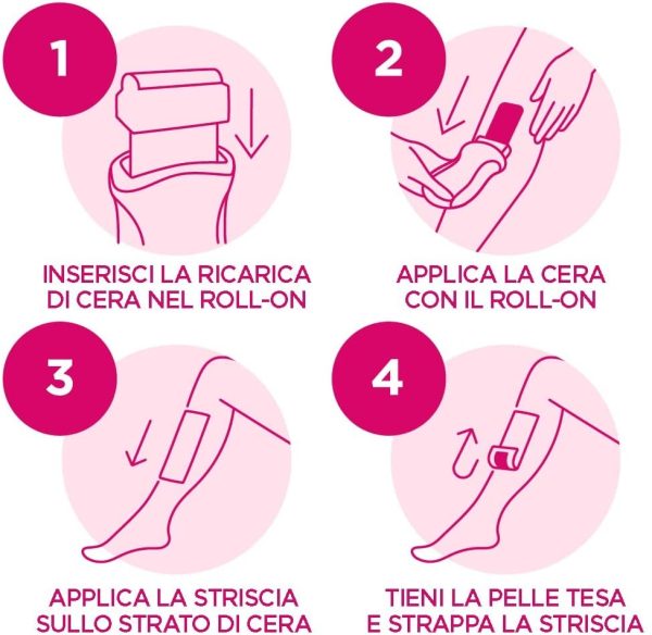 Veet Kit Roll-on Scaldacera Elettrico Easy Wax Natural Inspiration con 12 Strisce - immagine 5