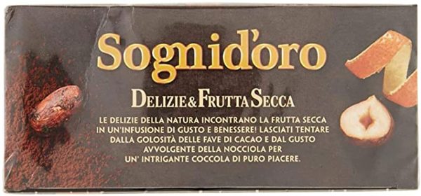 Sogni d'oro Tisana Delizie&Frutta Secca Fave cacao e nocciola con scorza di arancia, Astuccio da 16 Filtri, complemento alimentare, senza calorie. 40 gr - immagine 5