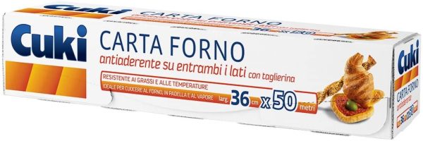 Cuki - Carta Forno Antiaderente su Entrambi Lati, con Taglierina, Formato 36x50 m - immagine 5