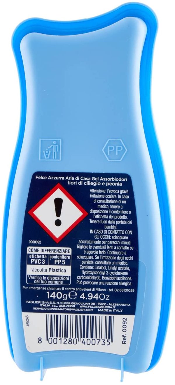 Felce Azzurra Deodorante Ambiente Gel Profumo Talco e Fiori di Ciliegio, 140g