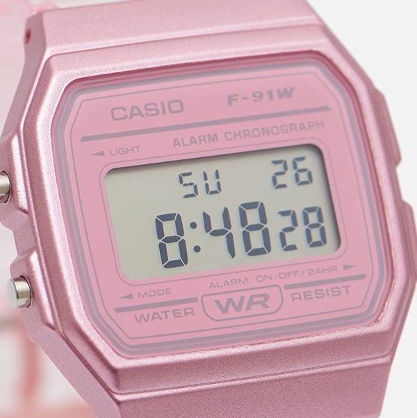 Casio Orologio Digitale Quarzo Donna con Cinturino in Resina F-91WS-4EF - immagine 5