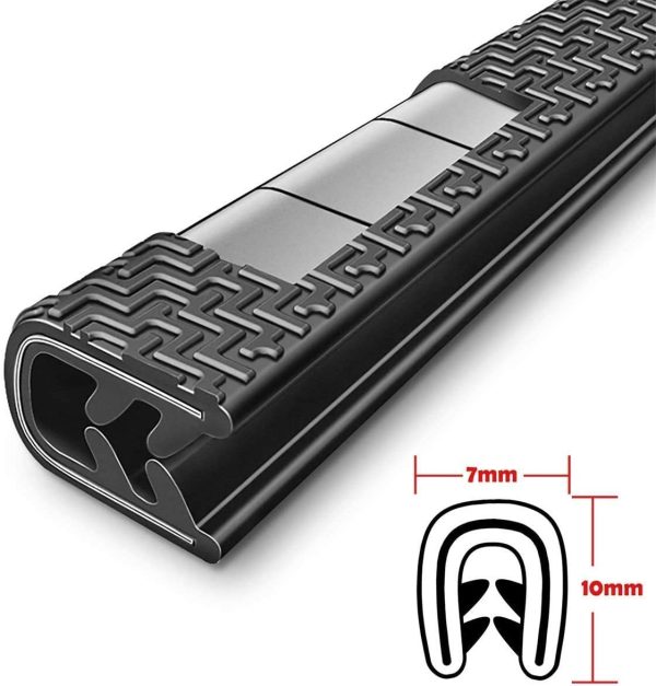 YY-LC Universale Protezione per Bordi Auto Forma a U Bordi Antigraffio,Nessuna Colla e Facile Installazione,Fogli di Protezione del Bordo dell'Auto Incluso Rinforzo In Metallo (10M) - immagine 4