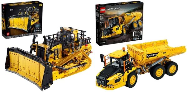 LEGO Technic Bulldozer Cat? D11 Controllato Da App, Set per Adulti, Telecomandata & Technic 6x6 Volvo Camion Articolato, Auto Ribaltabile RC Volvo, Set di Costruzioni, 42114