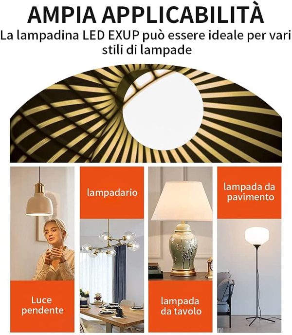 Lampadina LED E14 G45 6W, Luce Fredda 6500K Lampadine Led Attacco Piccolo E14 SES Base Classic Bulbo risparmio energetico(Equivalenti 40W), 550lm Non Dimmeriabile Nessun Sfarfallio Lampada Pacco da 6 - immagine 5