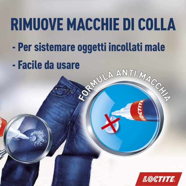 Loctite Scolla Tutto, rimuovi colla in tubetto per tutte le superfici, per rimuovere qualsiasi cianoacrilato, colla gel, colla trasparente e altre colle, 1x5g, Il Pacchetto Pu?? Variare