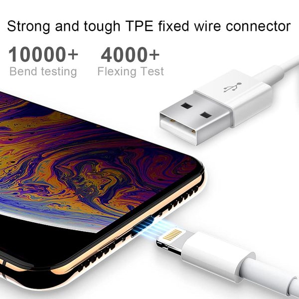 Caricabatterie per iPhone [certificato Apple MFi] 2 x 6FT Cavi da USB a Lightning Cavo di ricarica Trasferimento sincronizzazione dati Compatibile con iPhone13 12 11 Pro Max XS XR X 8 7 SE iPad