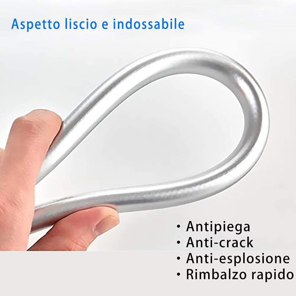 GOODCORNER 1.5m Tubo Doccia in PVC liscio antipiega e antigroviglio Flessibile Doccia lungo tenuto in mano della sostituzione con raccordi in ottone