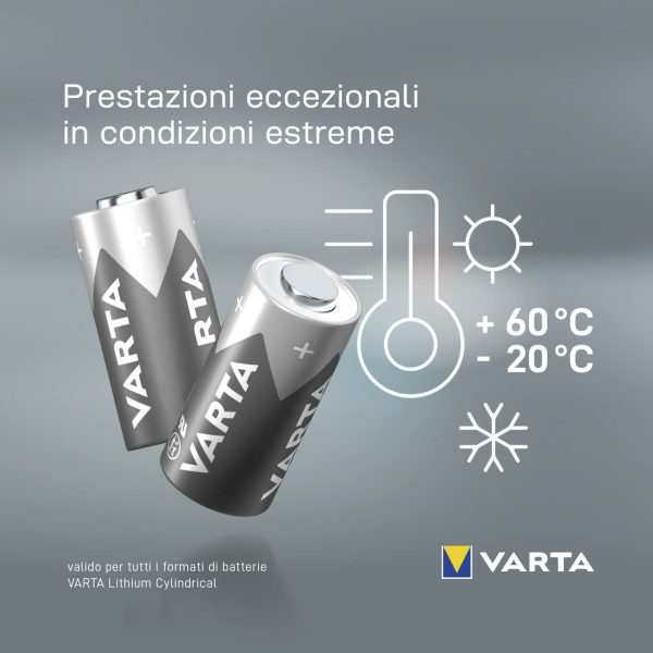 Batterie Varta Electronics CR123A Batteria al litio pacco da 2 in confezione originale da 2 - immagine 6