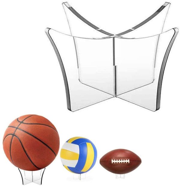 Supporto per Pallone da Calcio, 2 Pezzi Supporto per Sfera per Pallavolo, Display Porta Pallacanestro, Espositore per Pallone da Calcio, per Display da Basket Pallavolo Pallavolo Palla da Bowling - immagine 4