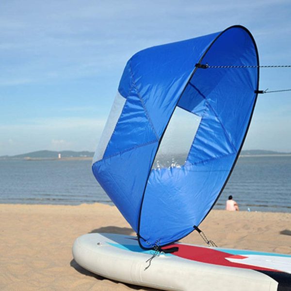 Vela da vento, vela da vento e vela da kayak pieghevole, resistente, sicura, per kayak, barca, barca, canoa, sup, paddle board, vela, ultraleggera, portatile - immagine 8