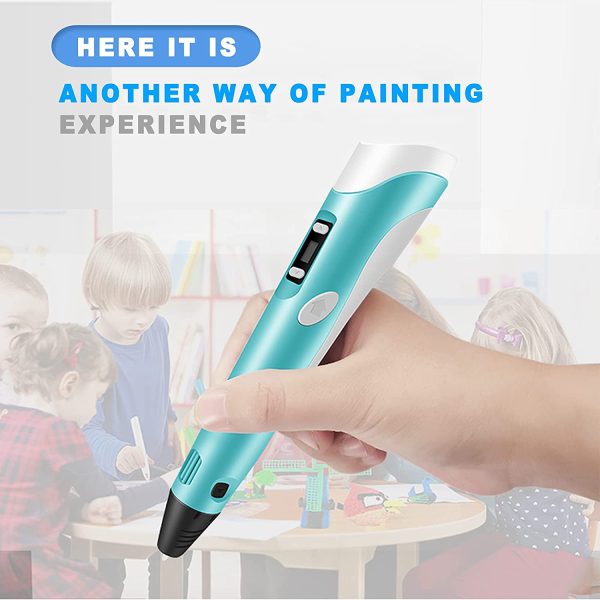 Penna 3D, 3D Penna Stampa con Schermo LCD e Controllo della Temperatura, con filamento di 20 colori, Compatibile con PLA/ABS Filaments, Grande regalo di artigianato artistico per bambini e adulti - immagine 4