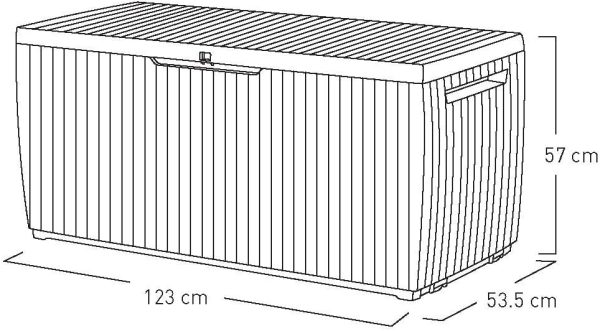 Keter Baule Springwood Marrone 305 Lt In Resina Cm 123X53.5X57 H - immagine 2