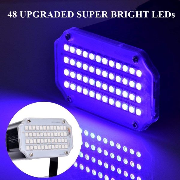 Luce Stroboscopica del Partito con 48 led Super Luminosi, softeen Illuminazione a Palco Attivata a 7 Colori Modalit?? Flash Automatica Controllo Flash della Velocit?? Regolabile, Telecomando Senza Fili - immagine 2