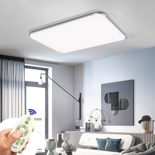 Plafoniere LED 72W Lampada Da Soffitto A LED Dimmerabile Con Telecomando Lampada Da Soggiorno Plafoniera Moderne Cucina Bagno Corridoio Camera Da Letto - immagine 7