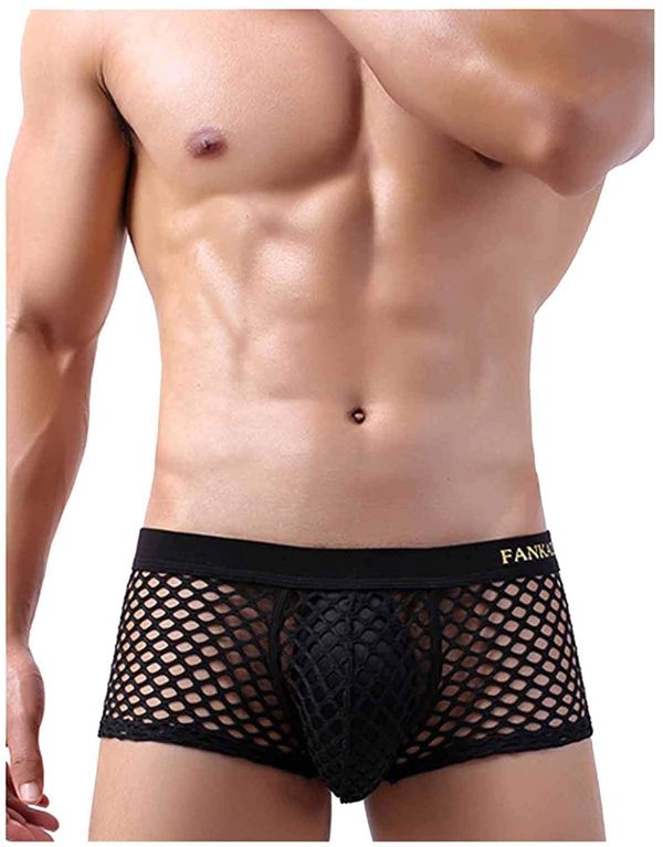 Ansenesna Intimo Sexy Uomo Hot per Sesso Aperto Intimo da Uomo Sexy Pantaloncini Traslucidi Slip Boxer Sportivi