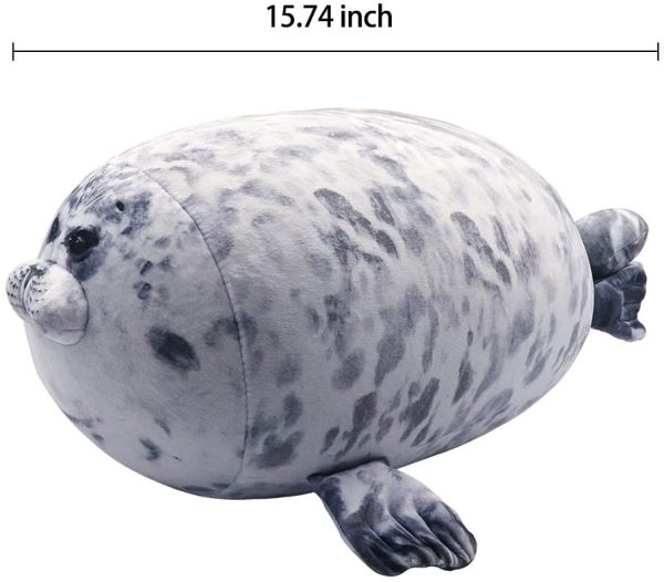 Fortuning's JDS Sigillo Cuscino Foca Morbido Peluche Cuscino Sigillo Giocattolo del Cuscino della Peluche Cuscino Morbido Peluche Animali Giocattolo Regalo per Bambini e Adulti - immagine 7