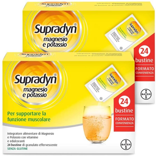 Supradyn Magnesio e Potassio Integratore Multivitaminico Alimentare Completo, con Vitamine B, Acido Folico e Minerali contro Stanchezza Fisica e Caldo, 48 Bustine Effervescenti, Gusto Arancia - immagine 5