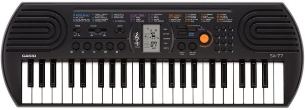 Casio SA-77 - Mini Tastiera polifonica 8 Voci e 44 tasti, Nera/Grigio + Bag Trasporto Originale Casio, Nero - immagine 4