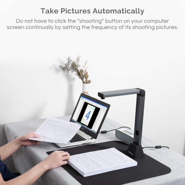 Document Camera X3, Scanner per Documenti, Scanner Portatile ad Alta Definizione, Formato Scanner A3, OCR Multilingua, Riconoscimento Inglese, USB, SDK e Twain, Software Potente - immagine 7