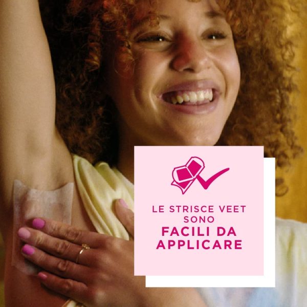 Veet Strisce Depilatorie Ascelle e Bikini per Pelli Sensibili, 16 Pezzi - immagine 6