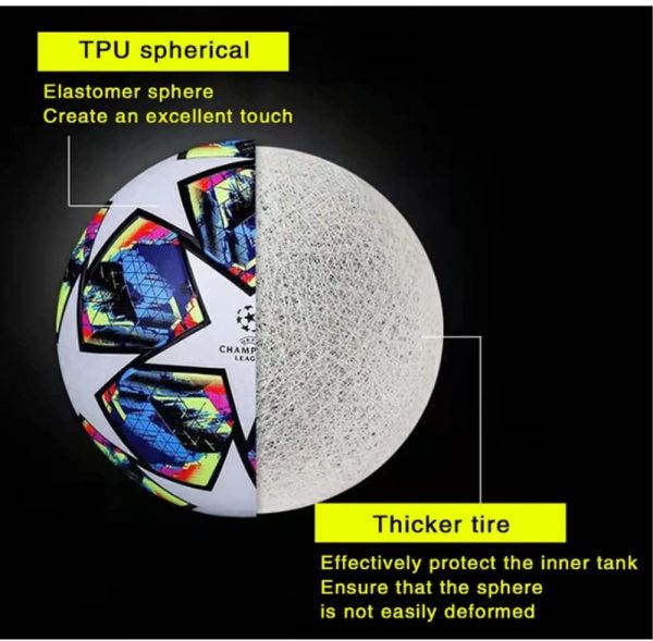 2020 Champions League Ball Pallone da calcio articolo per amanti del calcio regalo di compleanno misura 5 - immagine 3
