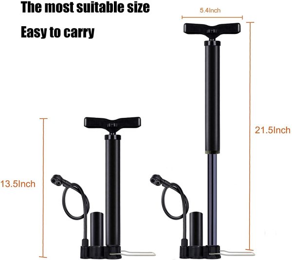 SZSHIMAO Bicycle Pump, Pompa Per Biciclette - Adatta Per Presta e Schrader - Ball Pump, Pompa a sfera [4 ago a sfera ] Adatta per Pallacanestro Calcio