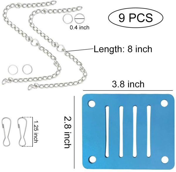 Andiker 3 Pezzi Adorabili Giocattoli da Gioco per Criceti, Ponte Arcobaleno e Altalena Arrampicata e Gioco, Giocattolo per Piccoli Animali Che Spezza la Noia, Gabbia per Criceti Fai-da-Te (Blu) - immagine 3