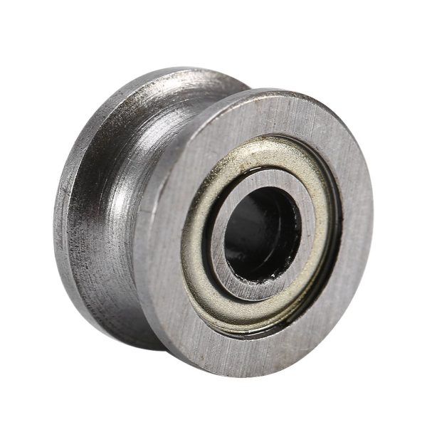 Akozon UCuscinetto a Gola 10 pz U624ZZ U Cuscinetto A Sfera Acciaio In Miniatura Guida U-groove Puleggia Rail Cuscinetto A Sfere Doppio Scudo 4 * 13 * 7mm - immagine 6