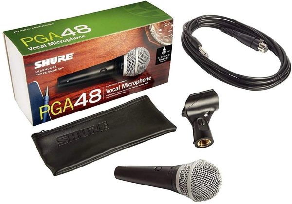 Shure Pga48 - Microfono Dinamico Per Voce Con Pattern Polare A Cardioide, Completo Di Cavo Xlr-Qtr & Tiger Music Mca 68 Bk Supporto Microfono Con Giraffa E Morsetto, - immagine 7