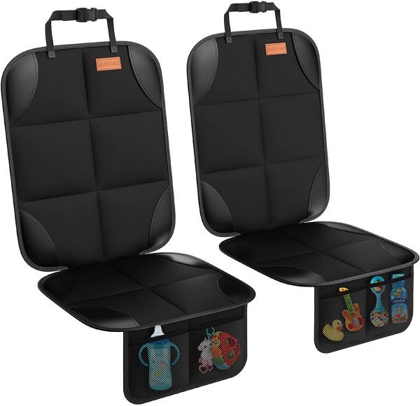 Smart eLf 2pcs Protettore di Sedili Auto impermeabile - Coprisedile Bambini Proteggi Sedile Auto per Proteggere la Tappezzeria in Pelle del Veicolo, Adatto per Isofix Protezione per Seggiolino Auto - immagine 9