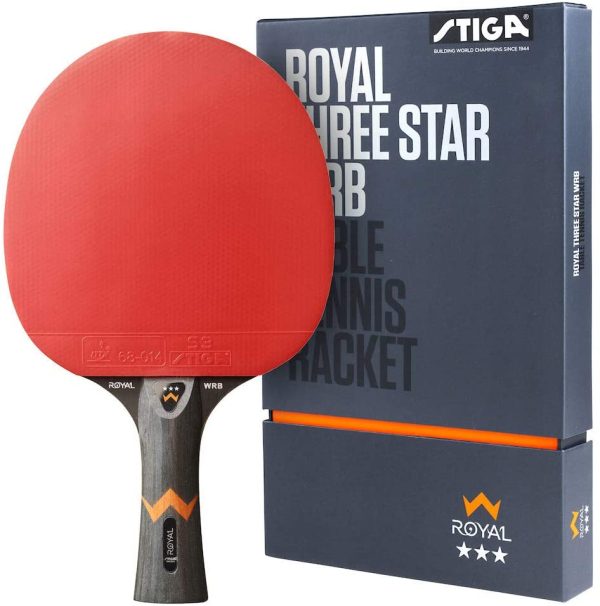 Stiga 3 Stelle Royal, Racchetta da Tennis Tavolo Unisex-Adult, Red/Black, One Size