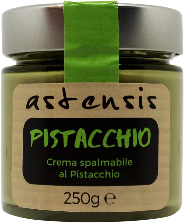 ASTENSIS Crema Spalmabile Gusto Pistacchio Artigianale - 250gr - Adatta Per Dolci, Colazioni e Prodotti di Pasticceria - Pistacchio 250gr, Nuova - immagine 5