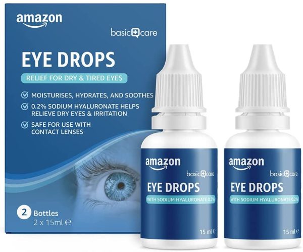 Amazon Basic Care Gocce oculari con ialuronato di sodio 0,2%, 2 x 15 ml - immagine 6