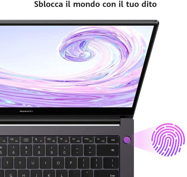 MateBook D 14 Laptop, 14 Pollici Full View 1080P FHD, Grigio - immagine 7