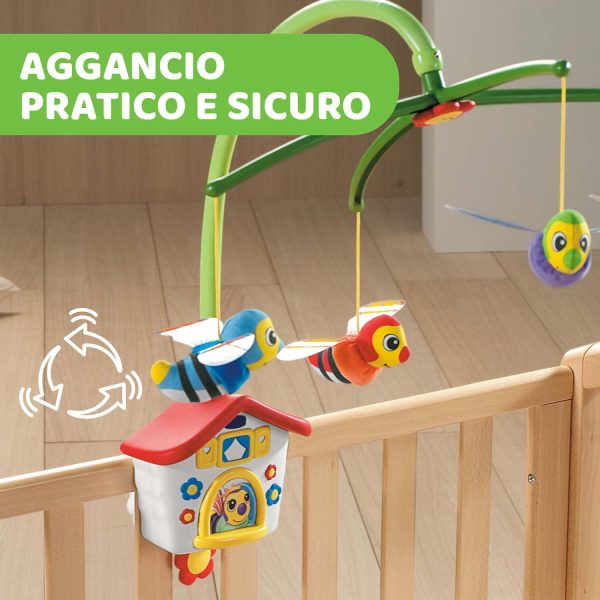 Chicco Giostrina Culla Neonato Casina delle Api, Giostrina per Lettino e Carillon Neonati con Apine Colorate e Musica Rilassante, Supporto Regolabile per Culla e Lettino, Giochi Neonato 0+ Mesi - immagine 2