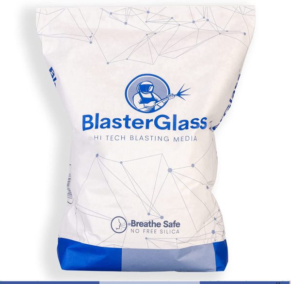 BlasterGlass Hi-Tech Sabbia Abrasiva di Vetro Tecnica Riutilizzabile per Sabbiatura a Pressione, Alta Compatibilit?? per Sistemi di Sabbiatura - Sacco da 10kg - immagine 5