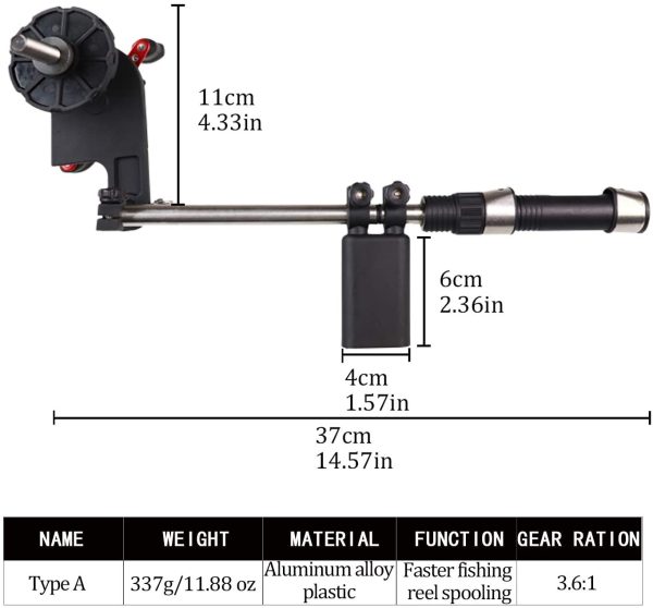 THKFISH Imbobinatore da Pesca avvolgimento Avvolgitore per Lenza da Pesca, Montaggio di lenze Pesca Accessori mulinelli imbobinati da Pesca - immagine 4