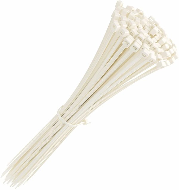 intervisio Fascette Plastica per Cablaggio 300 mm x 3,6 mm, Fermacavo Bianche Elettricista 300mm Nylon Cavi Stringicavo, Bianco - 100 Pezzi - immagine 2