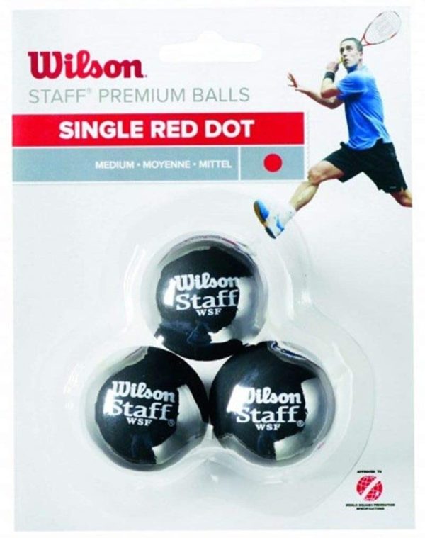 Wilson Staff Pallina da Squash, Confezione da 3 Pezzi