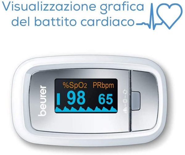 Beurer PO 30 Saturimetro per il Monitoraggio della Saturazione di Ossigeno nel Sangue e del Battito Cardiaco - immagine 6