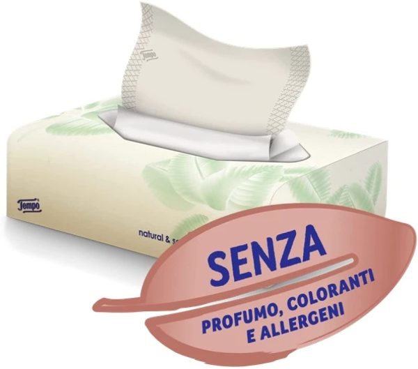 Tempo Fazzoletti in Box, 4 Veli Natural & Soft, 70 fazzoletti, 240 g - immagine 7